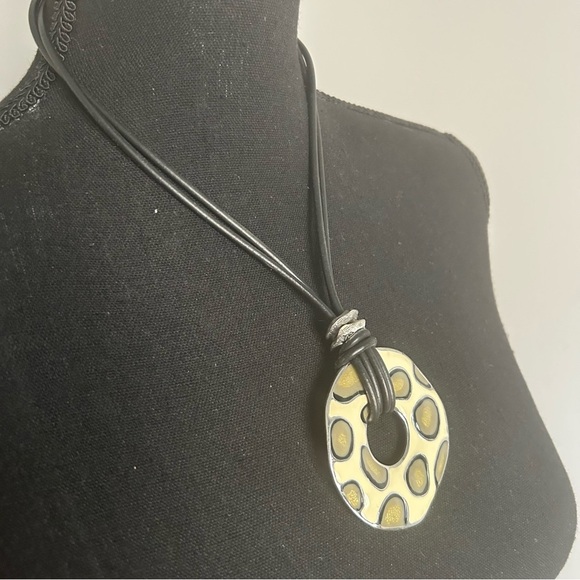 Chico's Black and Gold Statement Necklace - Picture 2 of 3